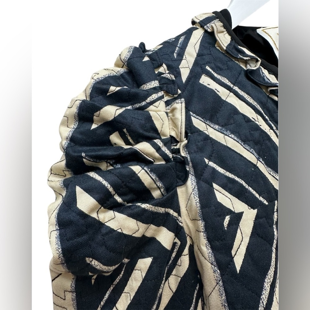 Emily McCarthy Ava Reversible Jacket Plaid Noir Navy/Black/Cream Sz XS Women’s - Picture 4 of 14